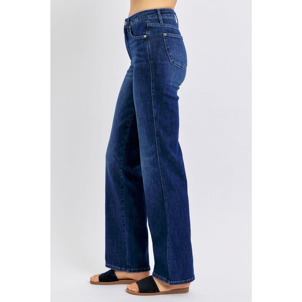 Judy Blue Tummy Control Mid Rise Straight Jeans - JB88861DK - Size 1/25 - Picture 4 of 8